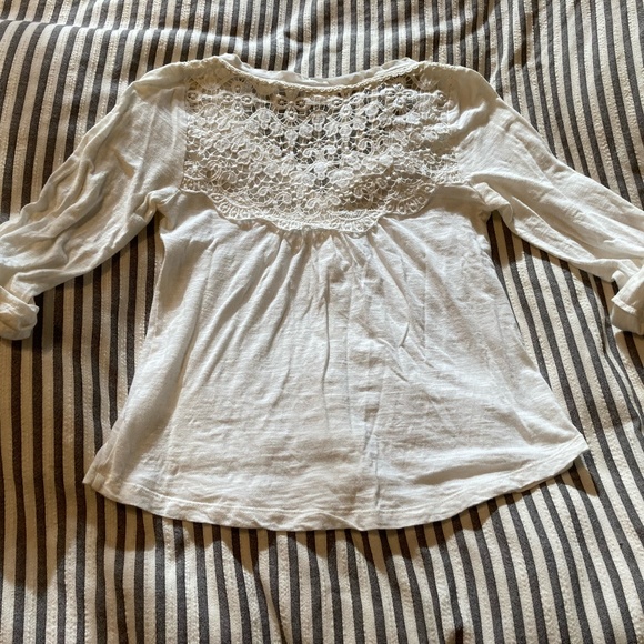 Anthropologie Meadow Rue lace 3/4 sleeve top - Picture 2 of 5